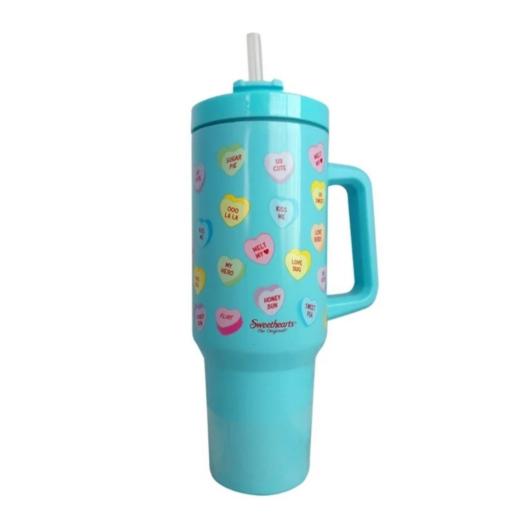Sweethearts Blue Insulated Tumbler with Straw